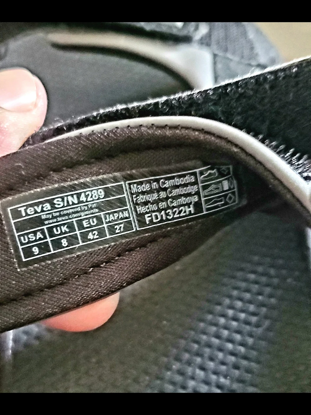 Teva Men's Black and Gray Outdoor Sport Sandals